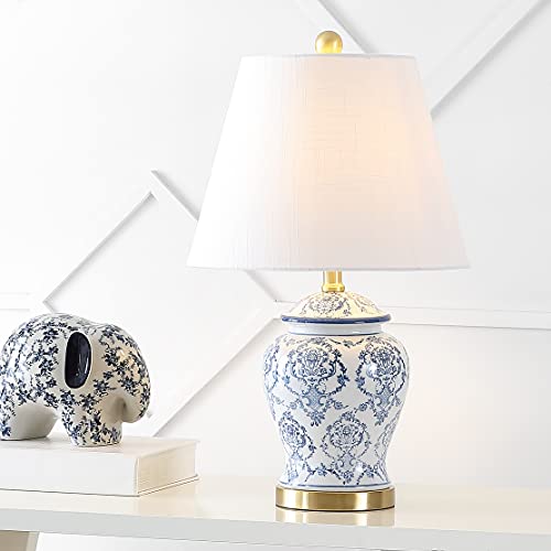 Juliana Chinoiserie Ceramic Urn Table Lamp - Blue & White, 22.25 Inch