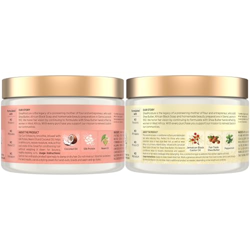 Shea Moisture Curl Enhancing Leave-In Conditioner & Repairing Hair Oil Set