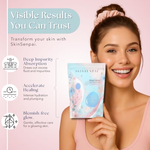 SKINSENPAI¢â Pimple Patches ? 120 Count Ultra-Thin & Transparent Hydrocolloid Stickers ? Gentle Patches for Face and Skin Care ? Spot Stickers for Day and Night Use
