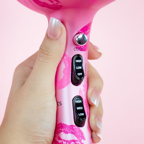 Titanium Hair Dryer with LED Lights & Removable Filter - 3 Speed & Temp Settings