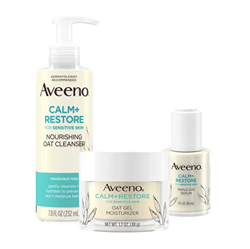 Aveeno Calm + Restore Nourishing Oat Facial Cleanser & Hydrating Serum Set