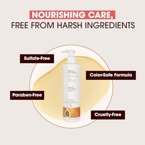 One 'n Only Defining Curl Cream with Argan Oil, Leave-in Conditioning Cream, Defines and Leaves Strong Curly Hair, Enhances Shine and Hydrates Without Sticky Residue, 9.8 Ounces (3 Pack)