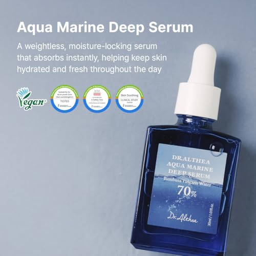 Deep Hydration Skin Care Set with Aqua Marine Cream & Serum - Korean Vegan Skincare Duo