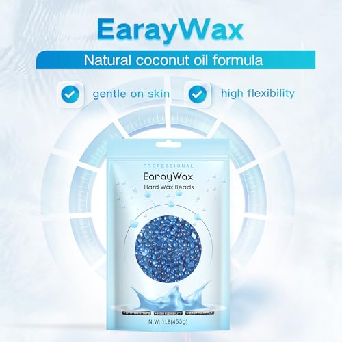Hard Wax Beads, 1lb, Wax for Coarse Hair Removal, Sensitive Skin, Full Body, Women and Men