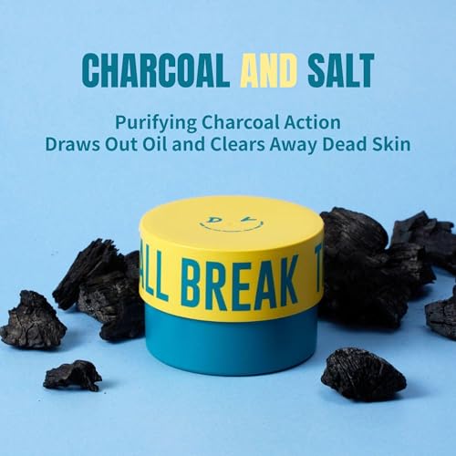 Break Body Scrub - Aromatic Citrus Exfoliator with Charcoal & Andes Salt (10.1 oz) - Vegan, Calming, Pore Purifying - Variation of Aromatic Citrus