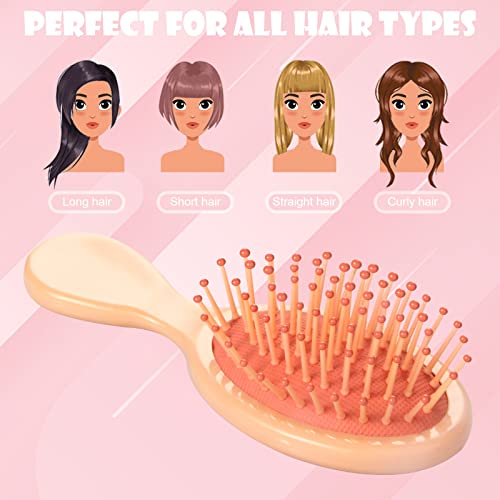 28 Pack Mini Hair Brush Travel Detangling Brush for Women ANSLCA