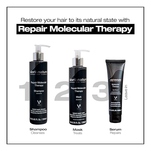 Abril et Nature Molecular Repair Hair Care Set - Shampoo, Mask & Serum for Damaged Hair