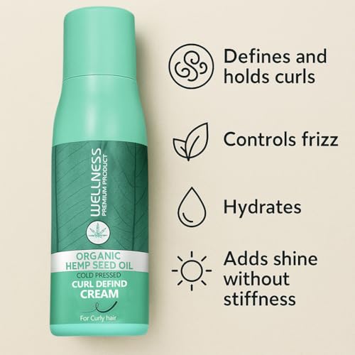 Plant-Based Curl Defining Cream with Hemp Seed Oil - 500ml