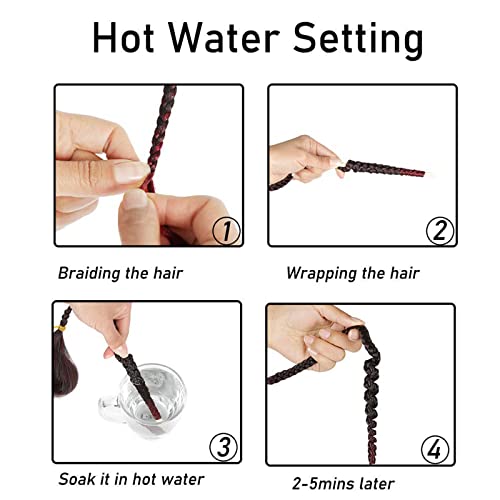 Pre-Stretched Braiding Hair 36 Inch 8 Packs - Mixed Black, Dark Blue, Light Blue
