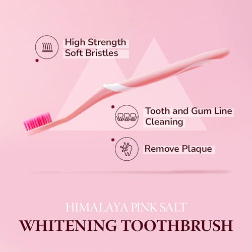 Milky Pink Himalayan Pink Salt Natural Toothbrush Set - 4 Count