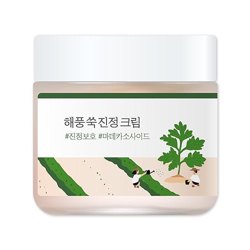 Round Lab Mugwort Calming Moisturizer 80ml - Soothing, Hydrating Cream 2.7 oz