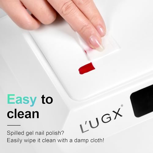 L'UGX Professional Nail Lamp with nail Arm Rest + White Gel Nail Polish