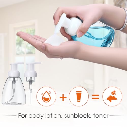 24 Pack 10 oz Foaming Soap Dispenser Bottles - Empty Plastic Pump Containers