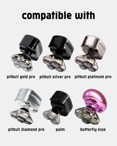16 Pack Skull Shaver Replacement Heads for Pitbull Gold & Silver PRO - Premium Quality