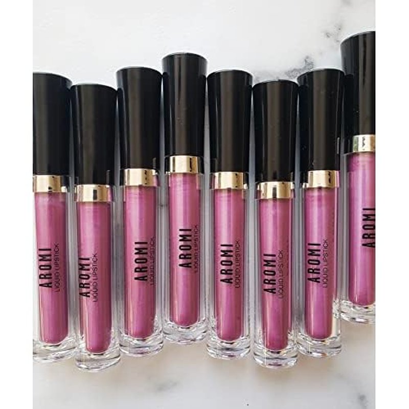 Aromi Berry Fuchsia Metallic Liquid Lipstick | Magenta Mauve Lip Color with Shimmery Finish, Vegan, Cruelty-free, Long-Lasting, Smudge Proof, Handmade (Opal Rose)