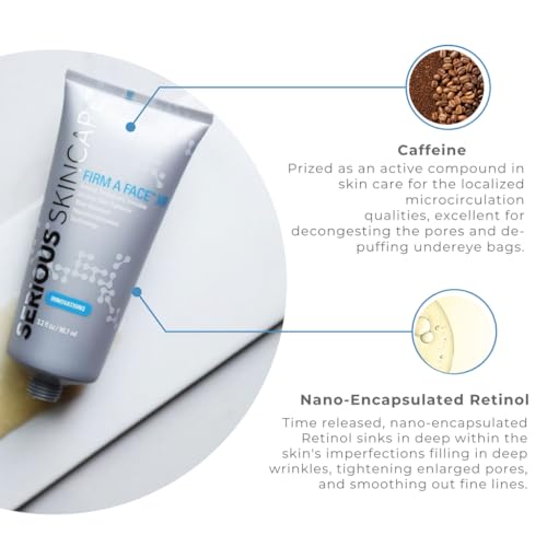 Serious Skincare Firm A Face XR - Instant Temporary Skin Tightener - Invisible Lift for Face and Neck with Retinol - Anti-Aging to Reduce the Look of Fine Lines, Wrinkles and Large Pores - 3.2 Fl Oz