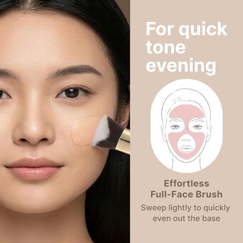 Light Coverage Foundation Brush for Liquid & Cream Makeup - Vegan Sculpt Edges