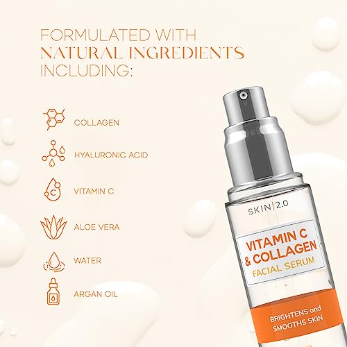 Vitamin C and Collagen Beauty Value Set - Serum, Moisturizer, Under Eye Pads & Face Sheet Masks