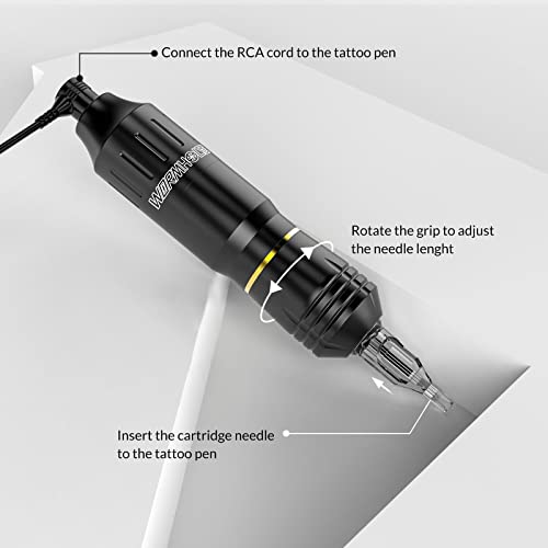 Wormhole Rotary Tattoo Practice Machine Kit for Beginners - Black 1