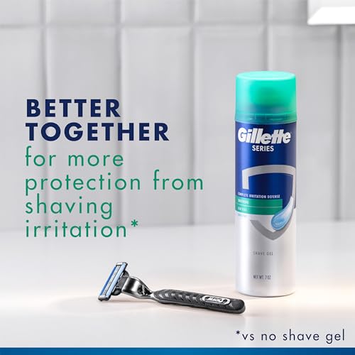 Gillette Sensitive Shave Gel with Aloe - 7 Oz, 6 Count, Hydrates & Protects Skin
