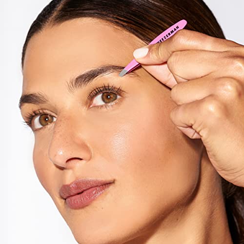 Tweezerman Mini Slant and Point Tip Tweezer - Tweezers Set for Eyebrows, Travel Tweezers for Eyebrows, Facial Hair, (Pack of 2)