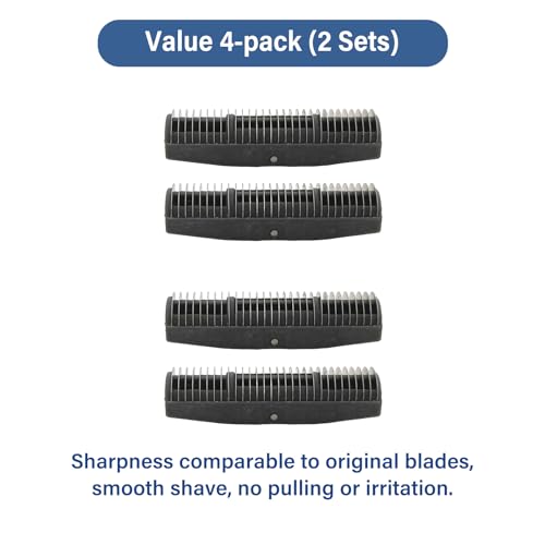 Foil Shaver Replacement Blades Compatible with Andis TS-1 TS-2 Foil Shaver, For Babyliss FXFS2 FX3, For Wahl 5 Star Vanish(8173-700) Shaver, Fit for 17150 17200 17235 17220 Foil Shaver Blade - 4Pcs