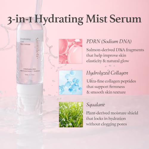 Brightening Glow Mist Serum with PDRN & Glutathione for Dewy Skin - 2.7 fl oz
