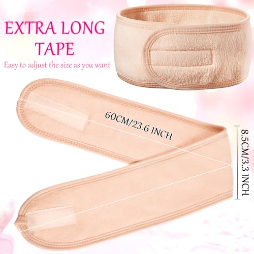 Hoteam Light Pink 30 Pack Spa Headbands for Facial & Hair Styling