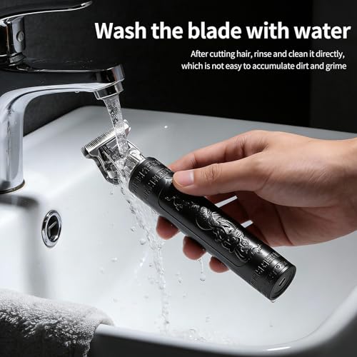 WAIKIL Professional Hair Clippers for Men & Beard Trimmer Set,Cordless Barber Clippers with T-Blade Outliner,LED Display,8 Guide Combs,Rechargeable Grooming Kit for Home & Barbershop