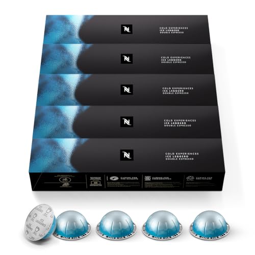 Nespresso Vertuo Coffee Pods Iced Leggero Light Roast - 10 Count Pack of 5