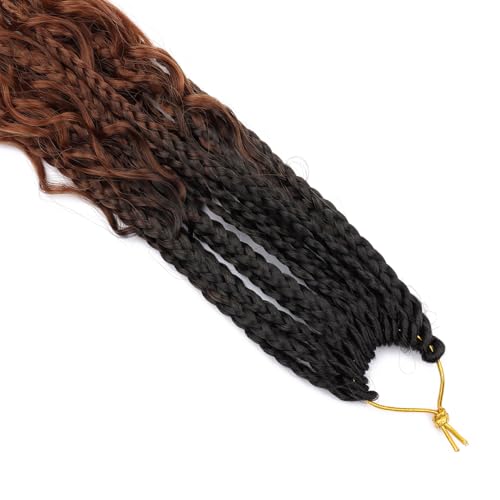 Goddess Box Braids Crochet Hair - 14 Inch, Pack of 8, Natural Black