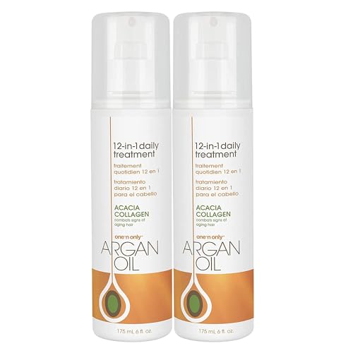 One N' Only Argan Oil 12-in-1 Daily Treatment Lightweight, Helps Control Frizz, Smooths, Detangles, Moisturizes, Strengthens and Adds Body to Dry, Damaged Hair, 6 Fl Oz (2pk)