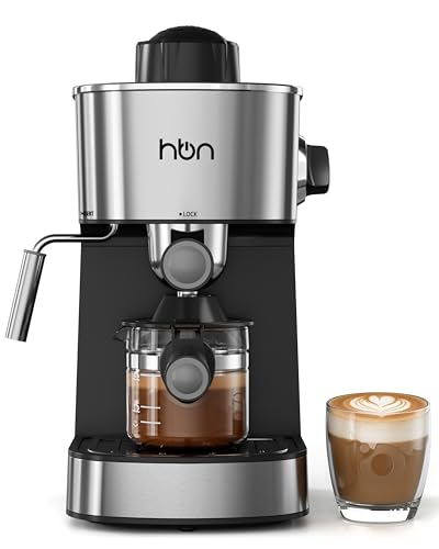 Espresso Machine with Milk Frother, 3.5 Bar Cappuccino & Latte Maker, 2-4 Cups