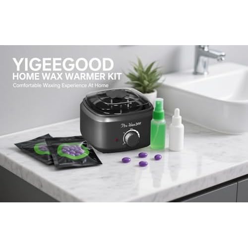 Professional Electric Wax Warmer Kit for Hair Removal, Hard Bikini, Strip Wax Beads, Paraffin, Full Body, Legs, Face, Eyebrows