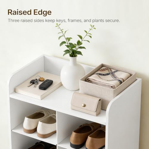 8-Tier Wooden Shoe Rack Storage Cabinet for Closet & Entryway