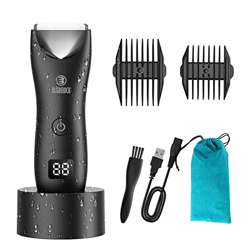 Electric Body Hair Trimmer for Men & Women Black-033 - Grooming Kit with LED & LCD
