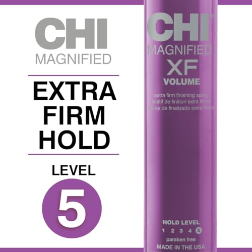 CHI Magnified Volume XF Finishing Hair Spray - Extra Firm Hold, 12 Oz (Pack of 1) - Humidity Resistant, Volumizing Spray