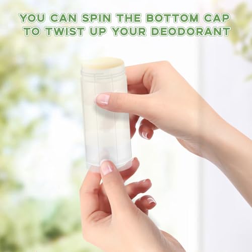 Wresty 10 Pcs 60ml/2oz Deodorant Containers Twist Up Empty Tubes Plastic Refillable Bottles DIY Homemade Container Stick (clear)