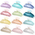 Large Hair Claw Clips - Candy Colors, Cute Style, 12-Pack with Variation