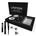 Lash Clusters Kit for Sensitive Eyes - Salon-Quality DIY Eyelash Extensions, Waterproof & Hypoallergenic, | Includes 8-16mm Wispy & Fluffy Clusters, Adhesive, Seal, Tools (Natural-(black box)