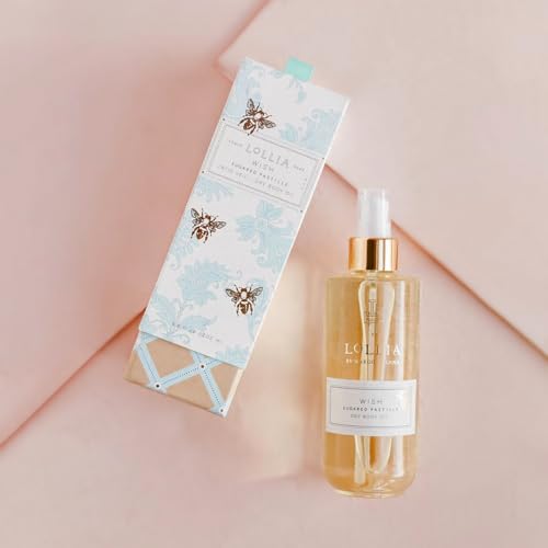 LOLLIA Wish Dry Body Oil, 6.8 Fl. Oz. ? Sugared Pastille ? Women¡¯s, Scented, Moisturizing, Dry Body Oil for Women, For All Skin Types