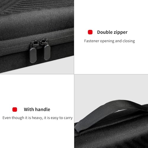 Hard Travel Case for Hair Clippers, Hair Cutting Barber Supplies Holder, Trimmer Organizer Storage Bag for Ufree/Hatteker/Oneisal/Wahl 5Star/Andis Men Razor Guard Grooming Kits (Bag Only) (Black)
