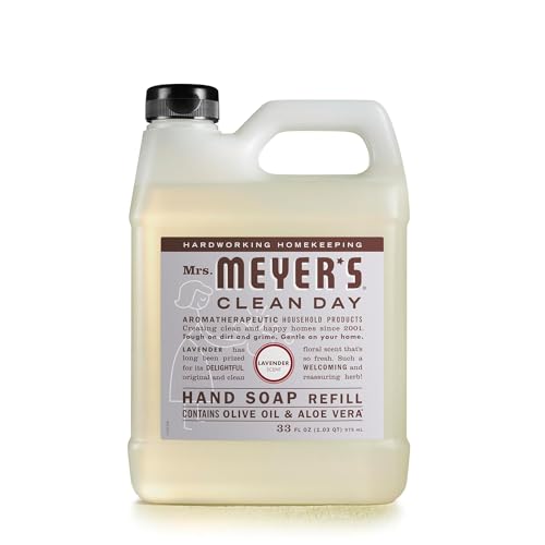 Mrs. Meyers Lavender Liquid Hand Soap Refill Pack of 3 - Eco-Friendly, 33 Oz