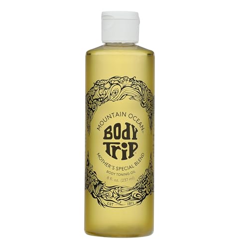Mountain Ocean The Original Body Trip Mother's Special Blend Body Toning Oil, 8 Oz, Deep Hydration, Helps Stretch Marks, with Almond & Coconut Oil, Cocoa Butter & Vitamin E (New Look, Same Formula)