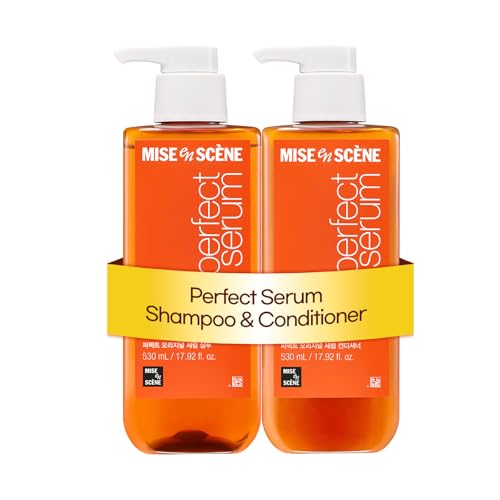 Mise En Scene Perfect Serum Original Shampoo & Conditioner Set for Curly & Damaged Hair