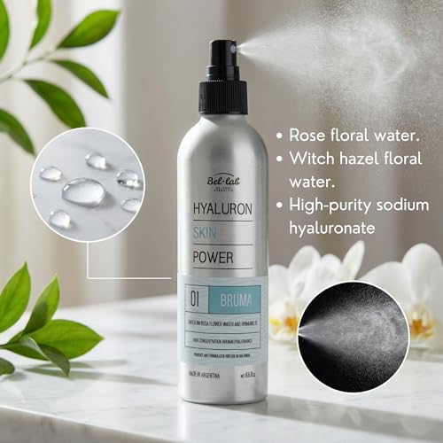 Hydrating Facial Mist with Hyaluronic Acid & Rose Water - Vegan Skin Toner Spray