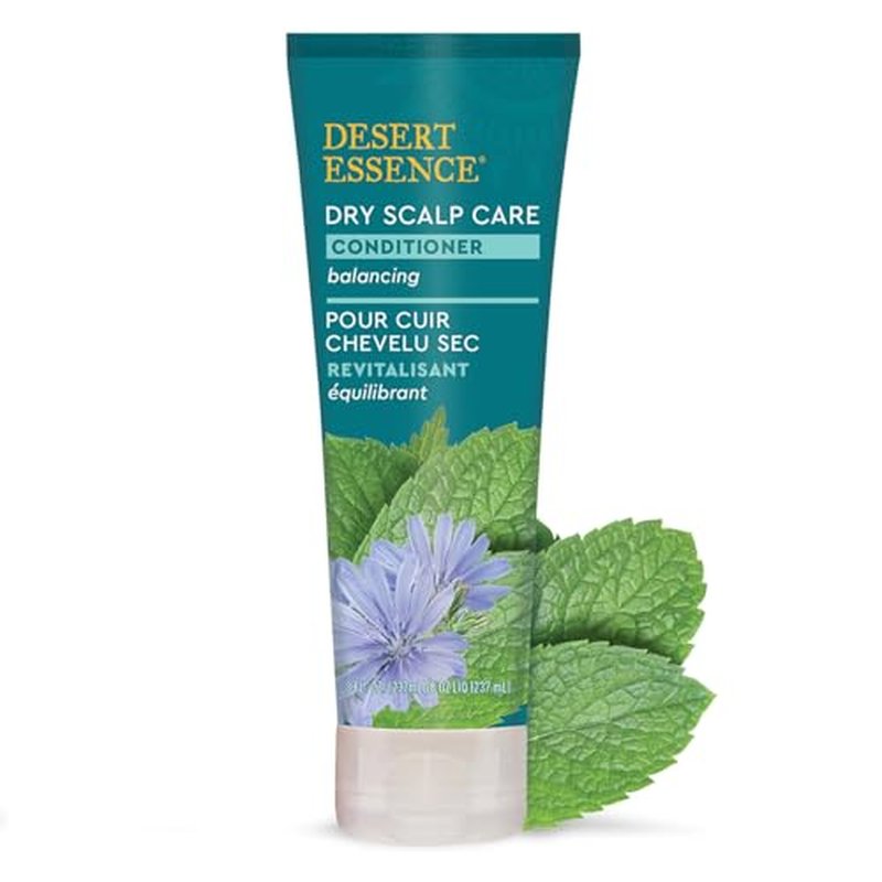 Desert Essence Dry Scalp Conditioner ? Tea Tree & Manuka Oil with Aloe & Peppermint ? Lightweight, Silicone-Free Formula for Dry, Itchy Scalp Relief ? Nourishes & Soothes for Soft, Shiny Hair ? 8 oz