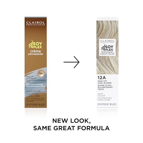 Clairol Professional Permanent Cream Hair Color | Blonde, Brown, Black, & Red-Violet Shades for 100% Gray Coverage | Deep Conditioning & Fade Resistant Results