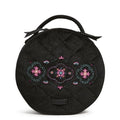 Round Travel Cosmetic Makeup Organizer Case, Winter Ornaments