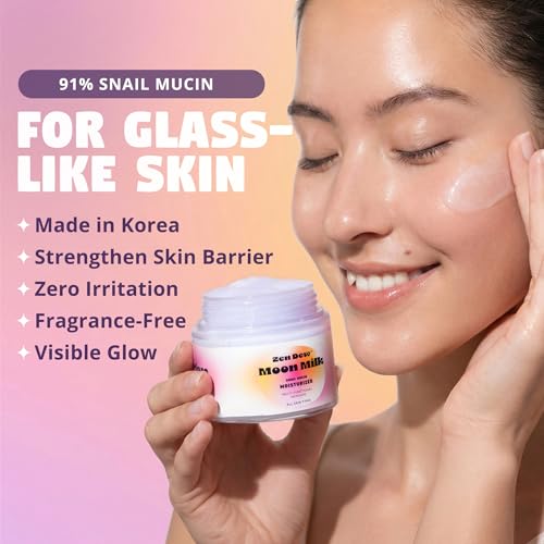 Korean Snail Mucin Moisturizer Gel Cream - 3.52 oz, Brightening & Hydrating